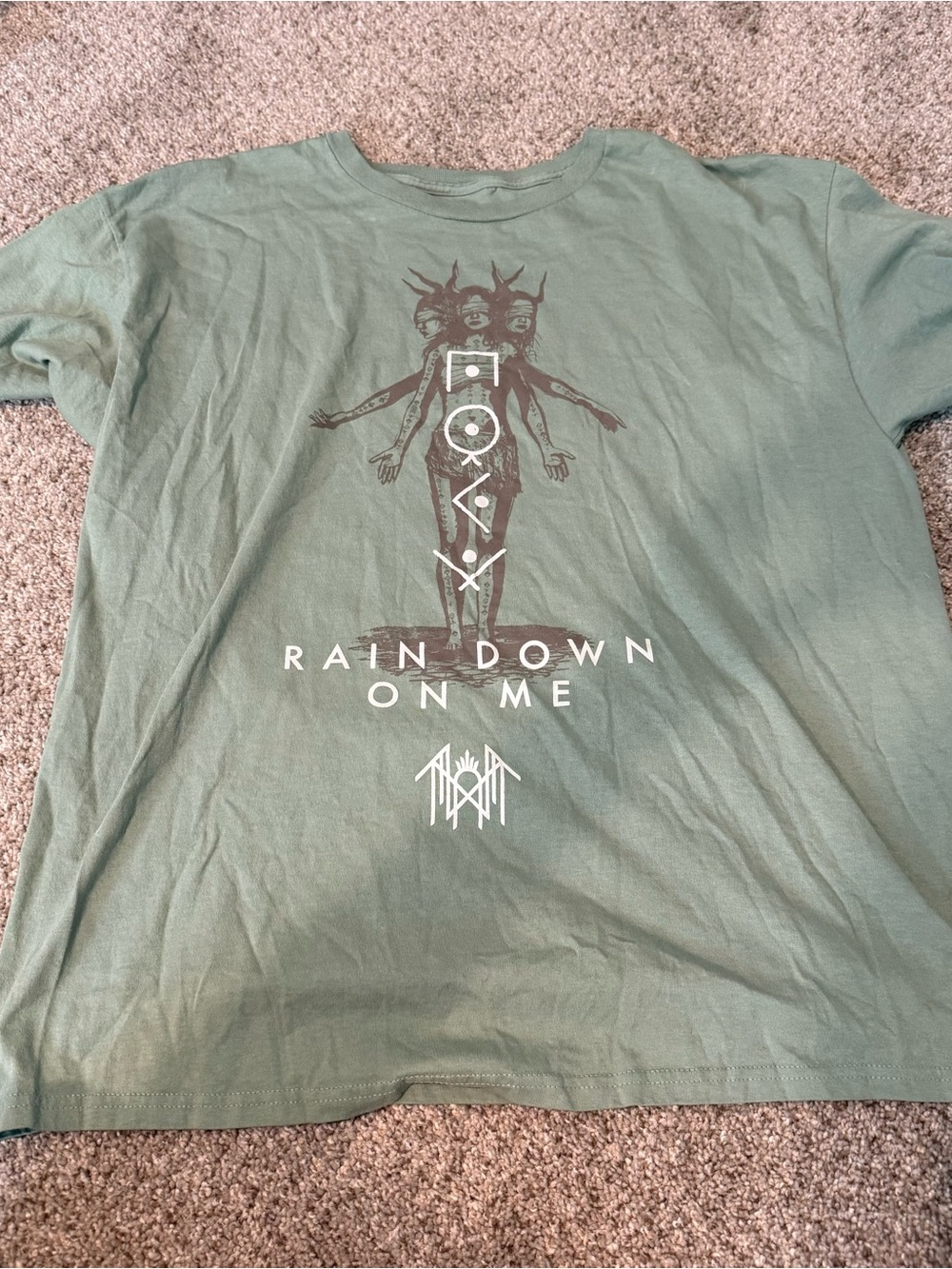 Hot Topic Sleep Token Rain Down On Me Graphic Tee - Sage Green